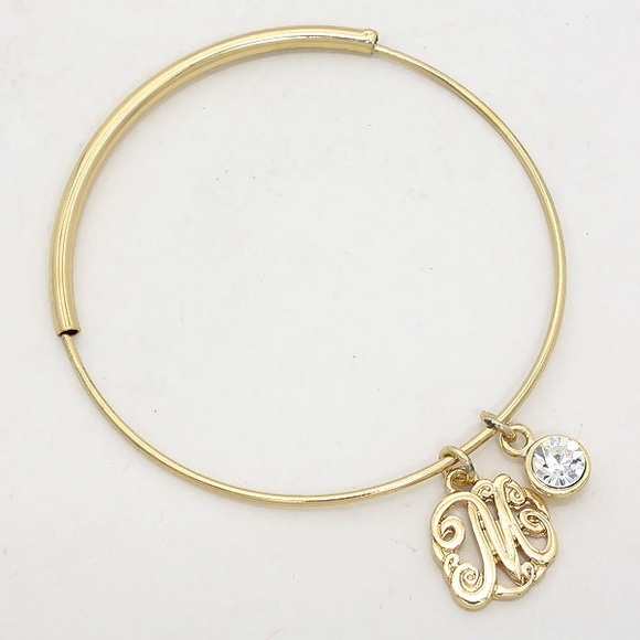 Letter “M” Monogram Script Necklace Set - Picture 3 of 3